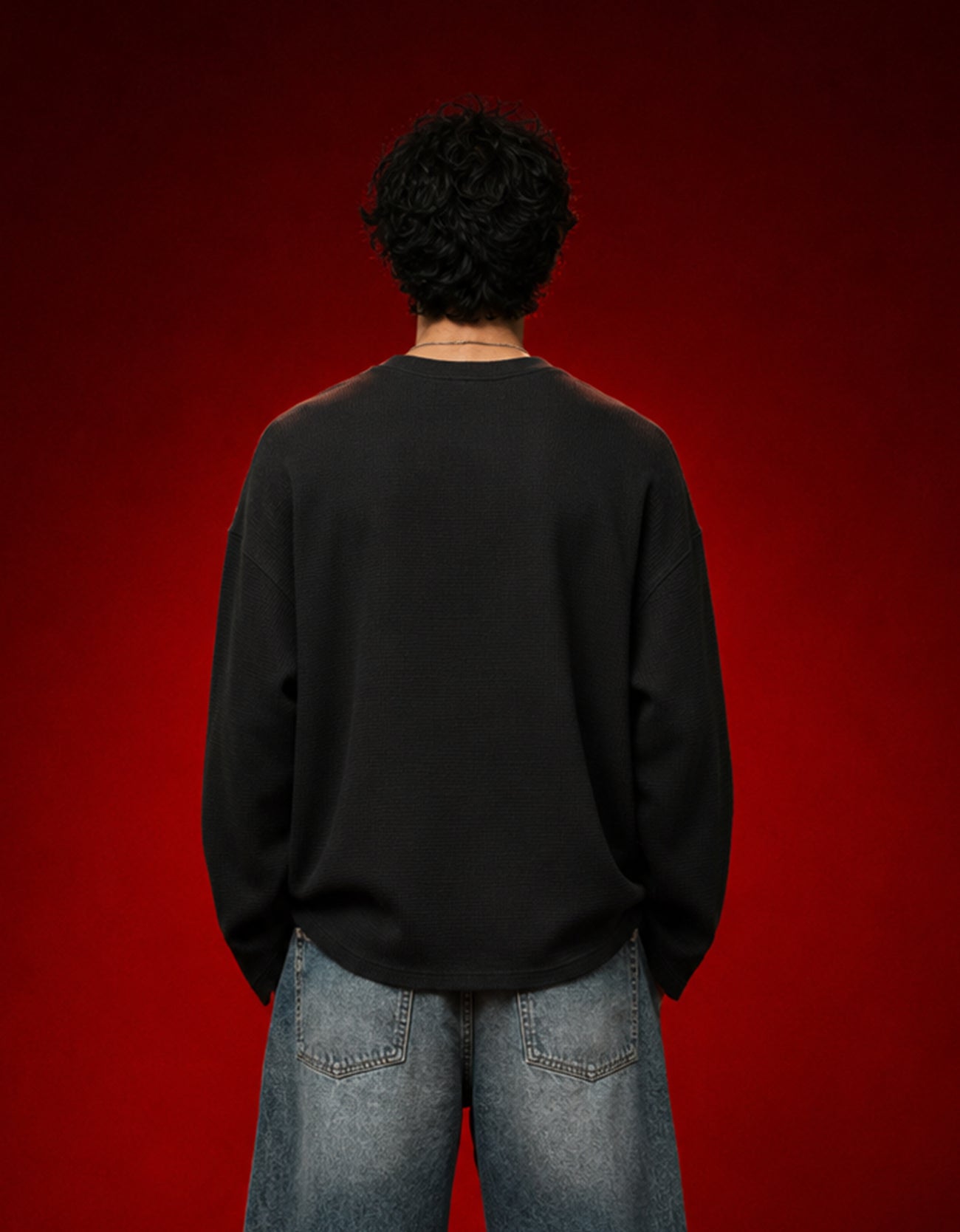 All Eyes On Me Waffle Knit Oversized Full Sleeve
