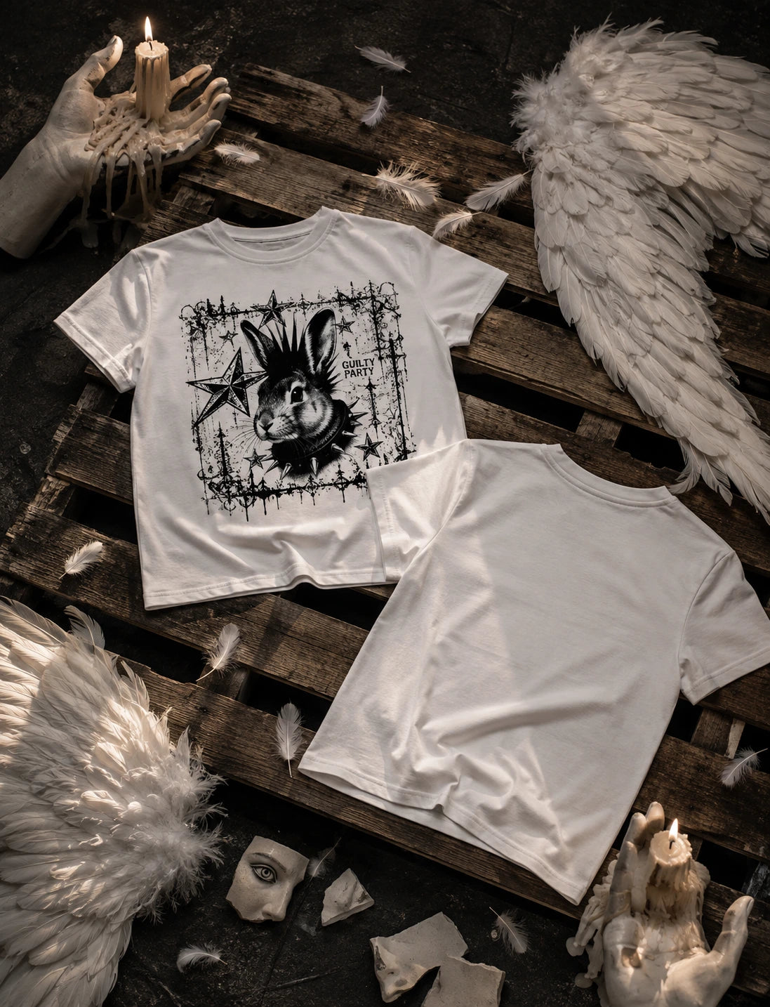 Bad Bunny White Baby Tee