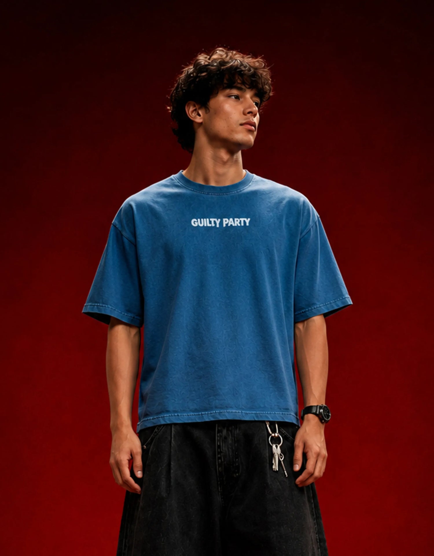 Beyond Imagination Denim Wash Boxy Fit T-Shirt