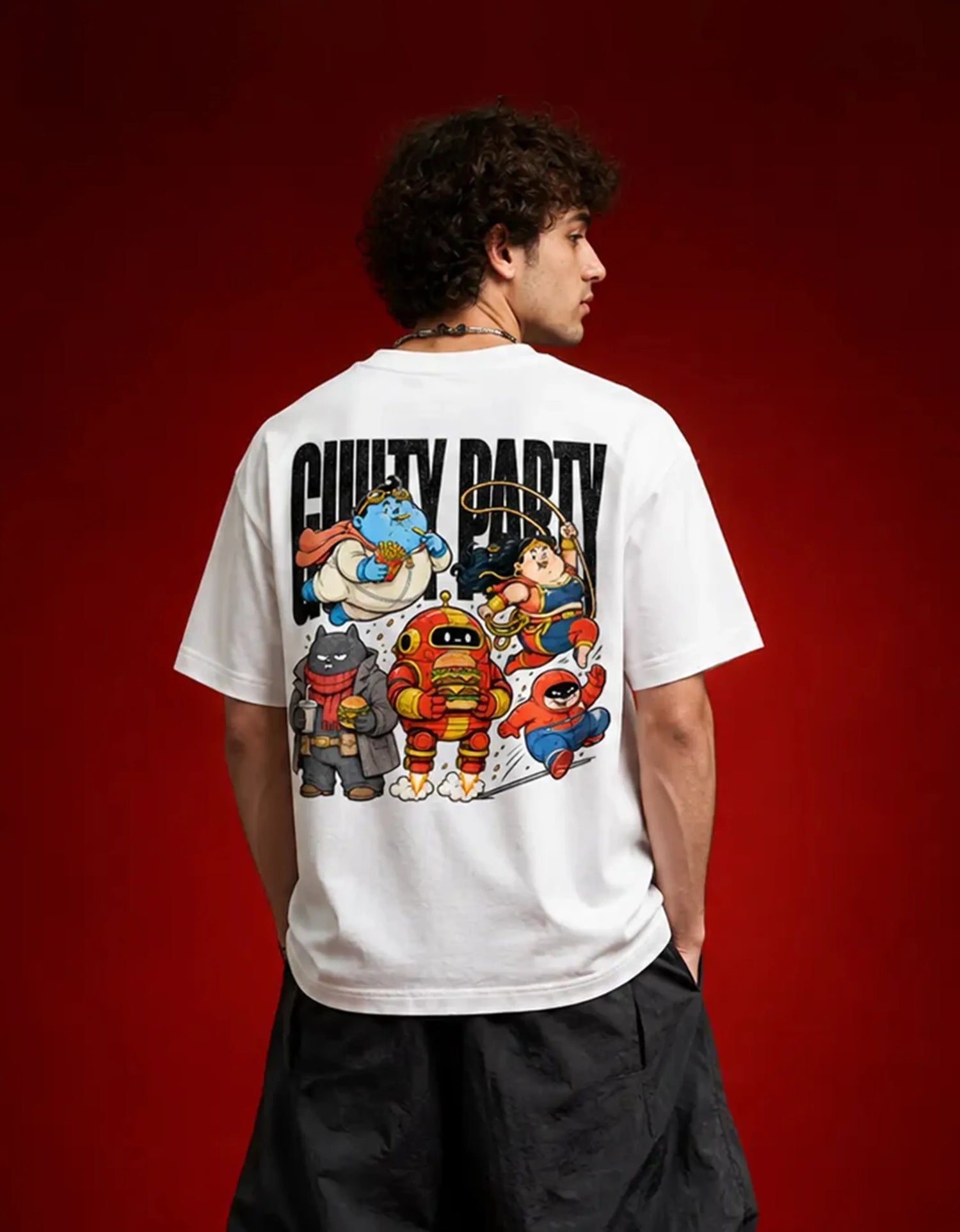 Munch Squad White Oversized T-Shirt