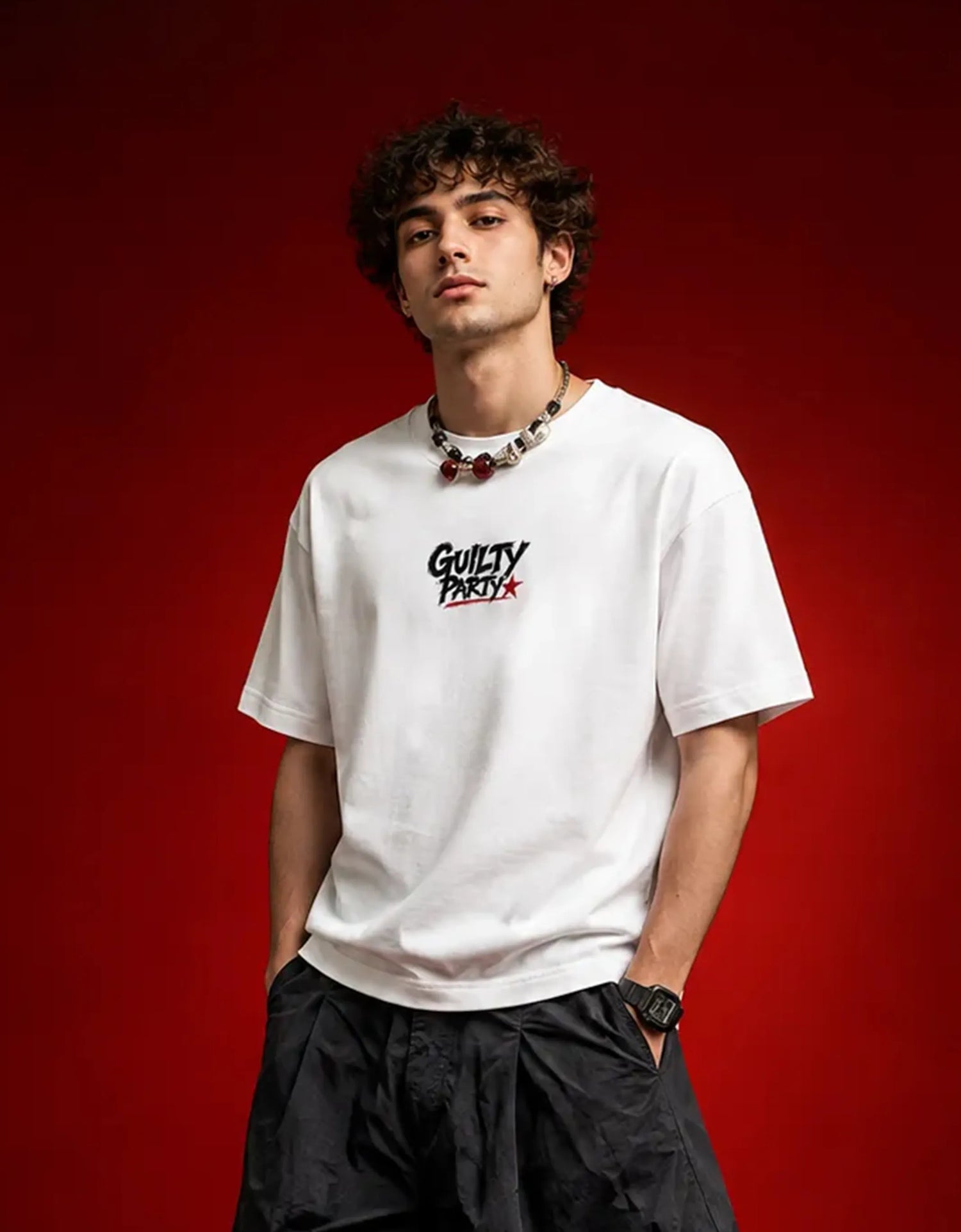 Munch Squad White Oversized T-Shirt