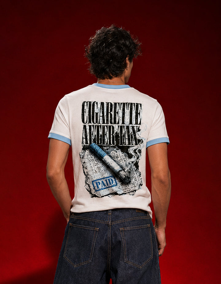 Cigarette After Tax Ringer Tee