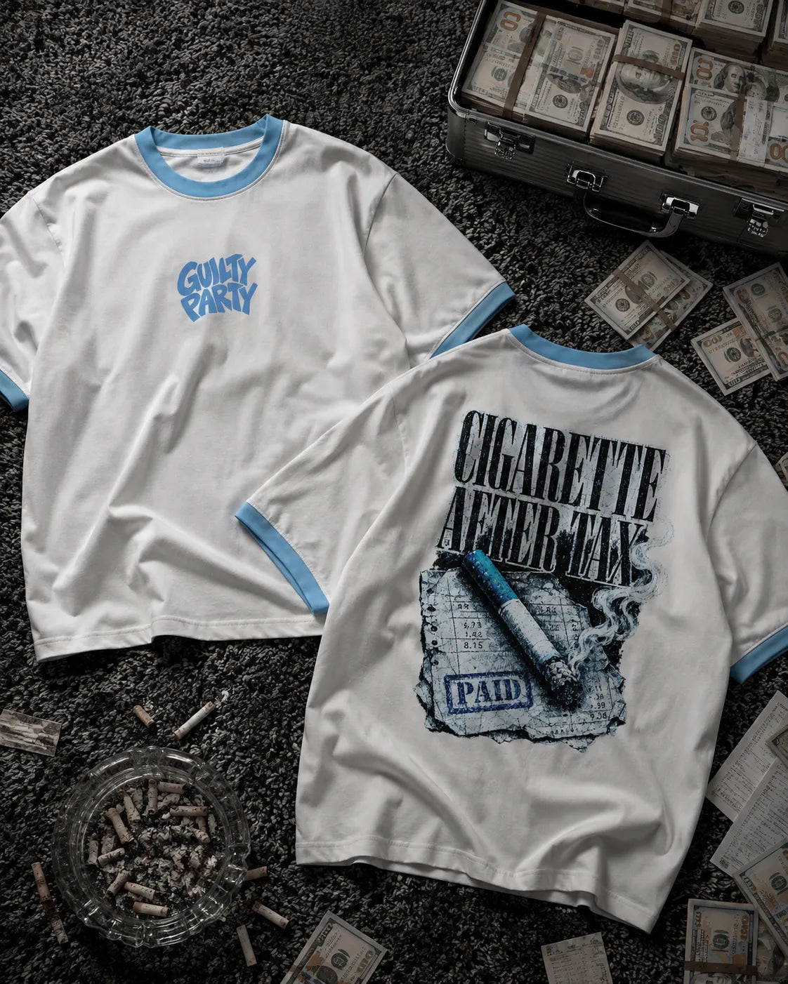 Cigarette After Tax Ringer Tee