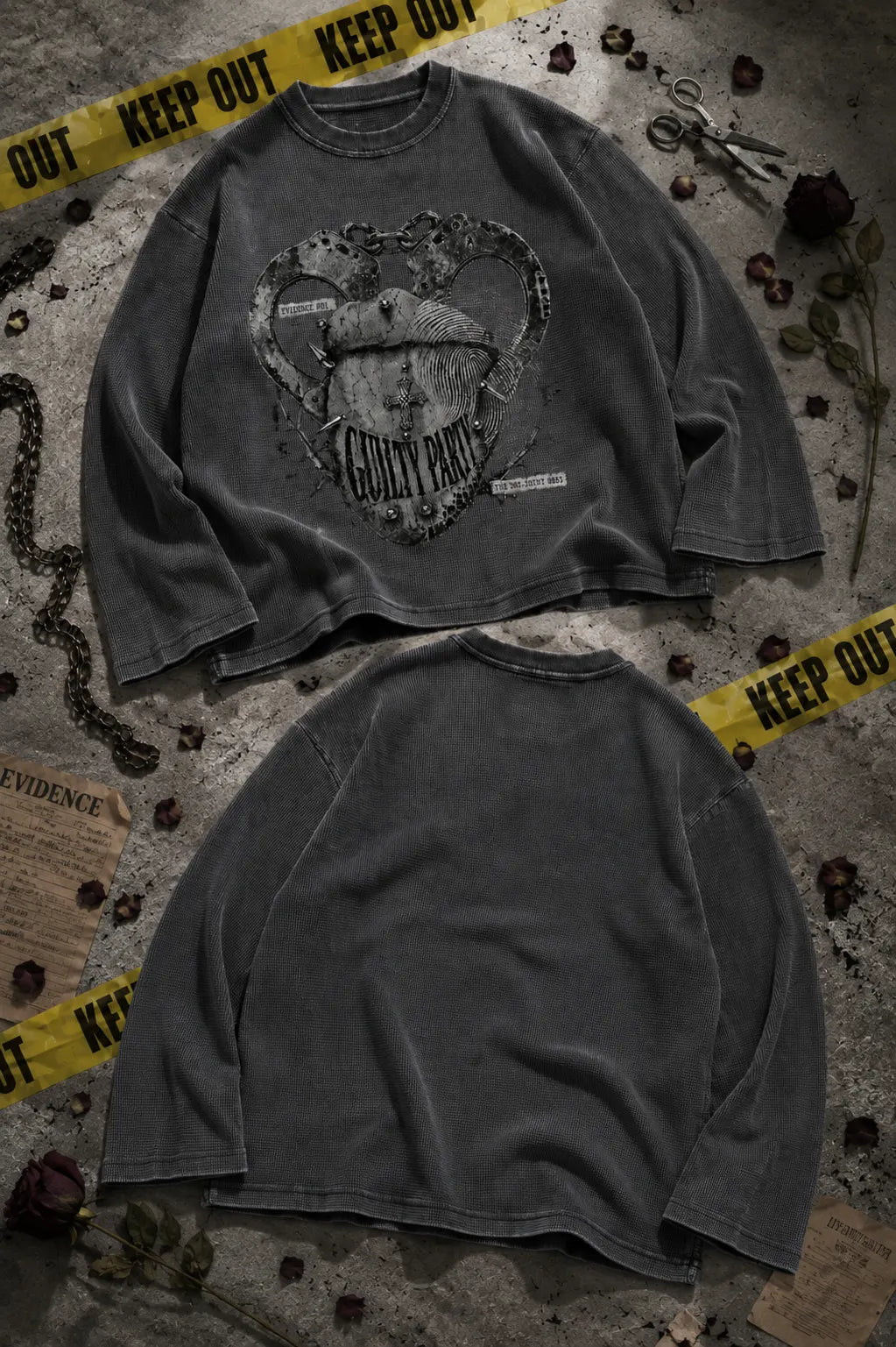 Crime of Lust Waffle Knit Oversized Full Sleeve