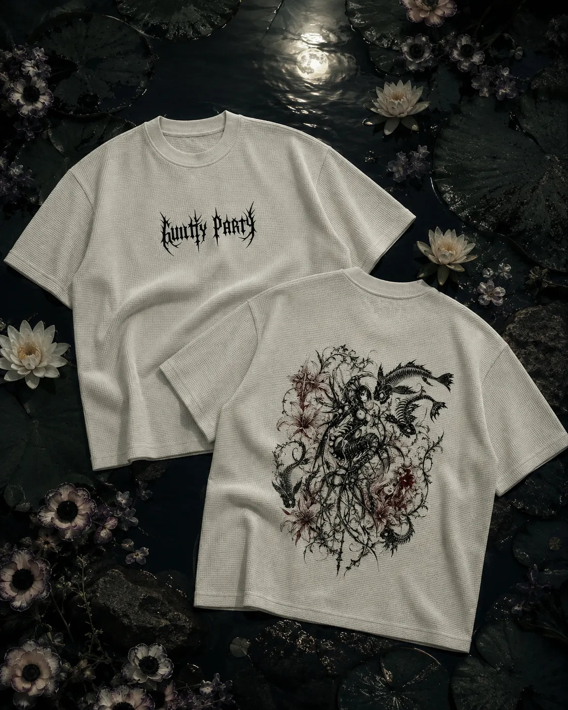 Cursed Bloom Waffle Boxy Fit T-shirt