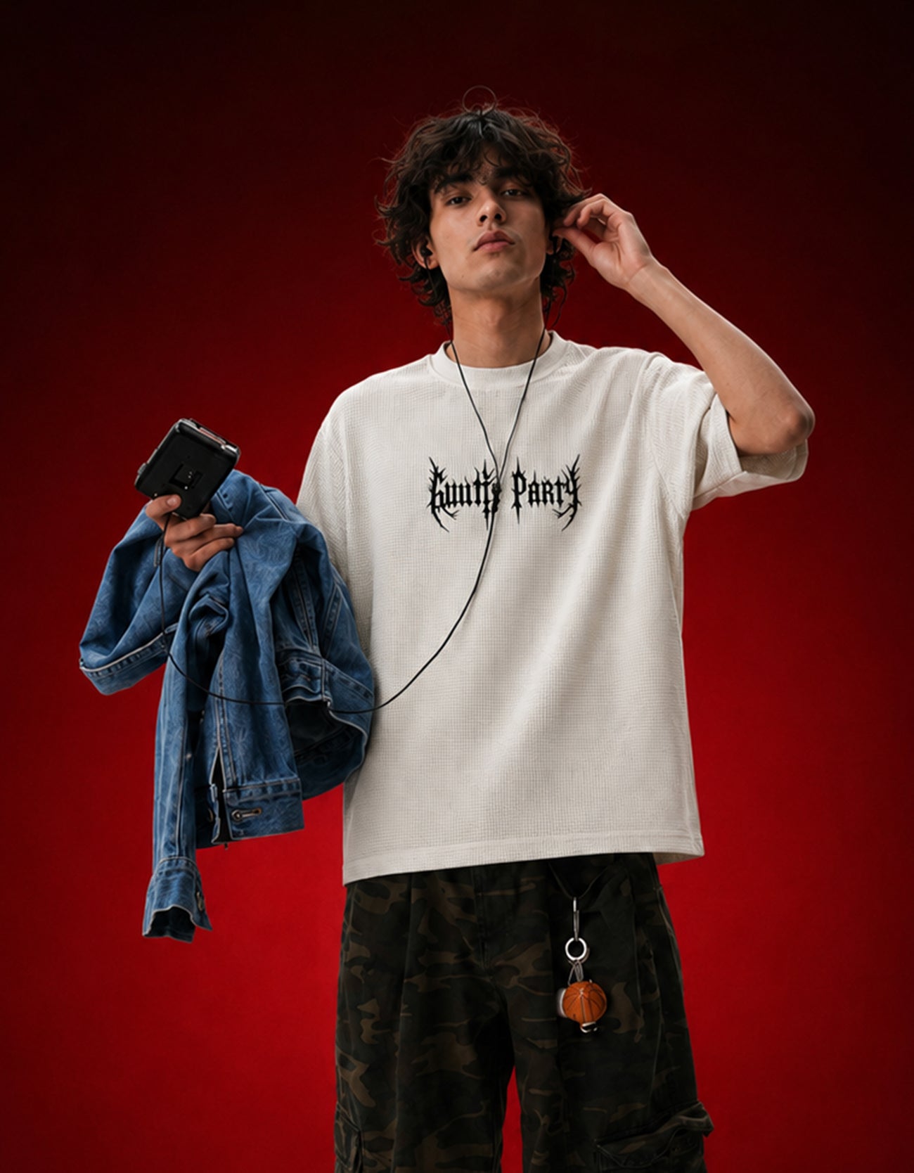 Cursed Bloom Waffle Boxy Fit T-shirt