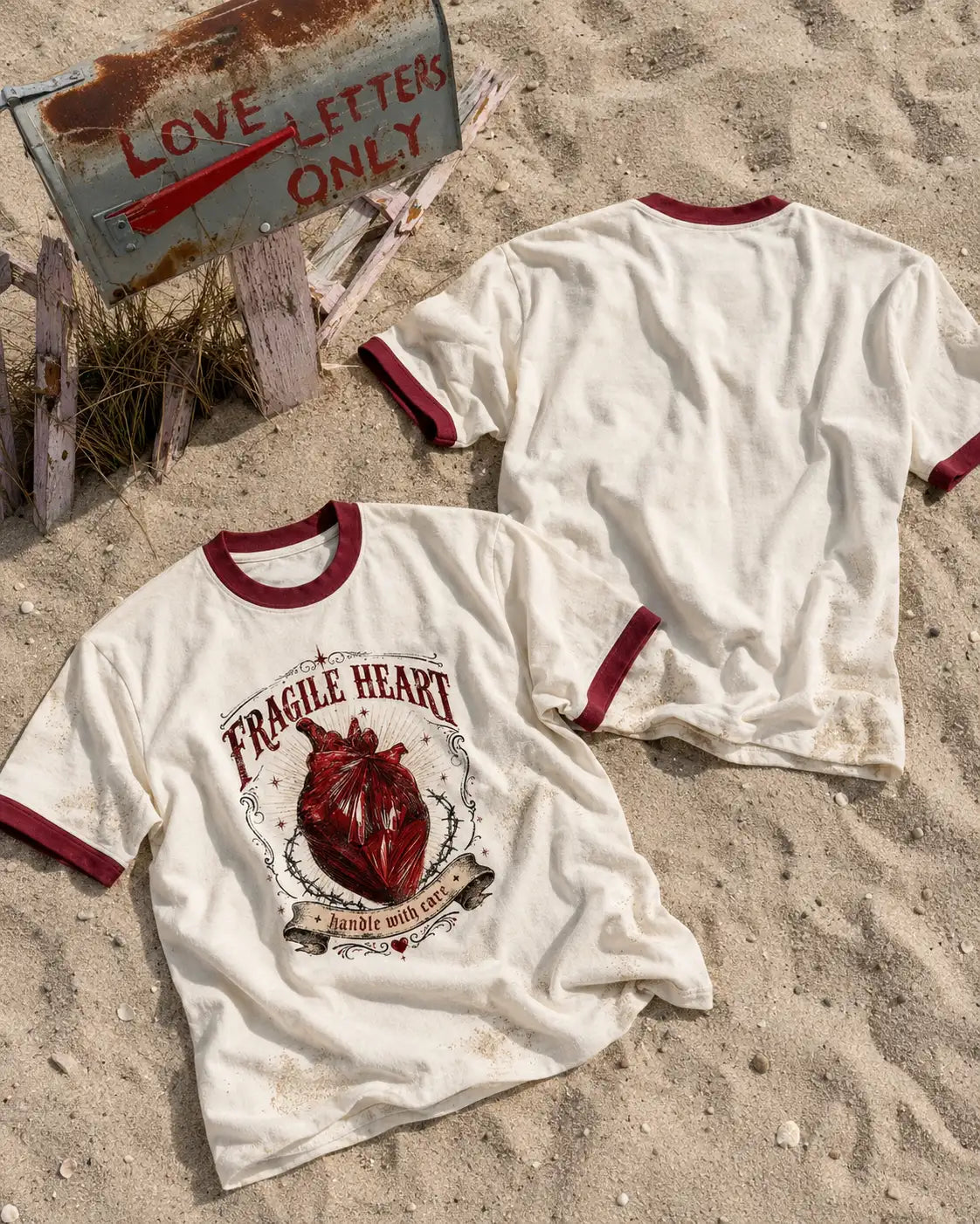 Fragile Heart Unisex Ringer Tee