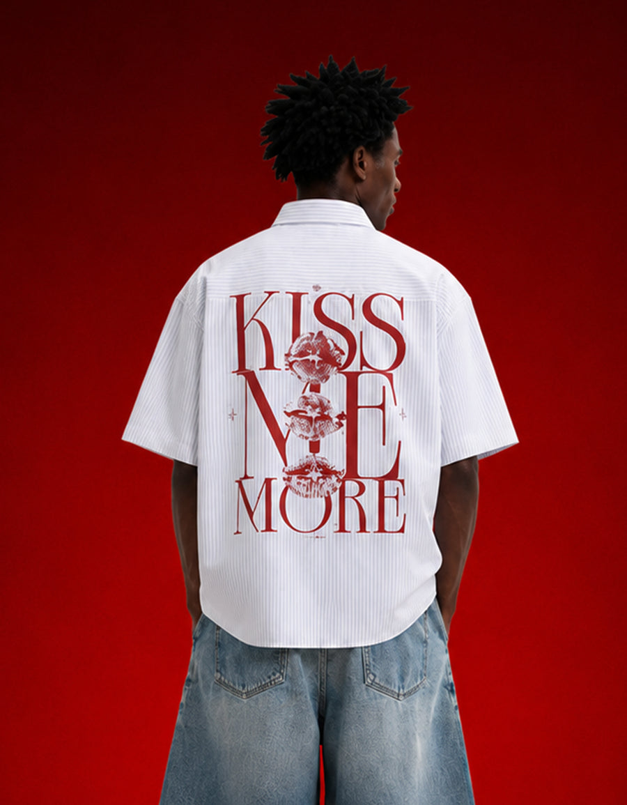 Kiss Me More Half Sleeve Boxy Shirt