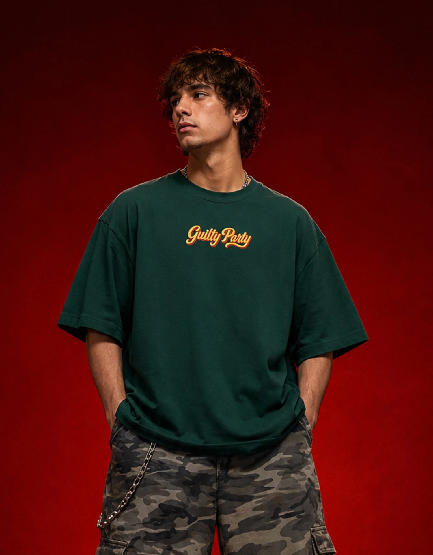 Losing My Mind Bottle Green Oversized T-Shirt