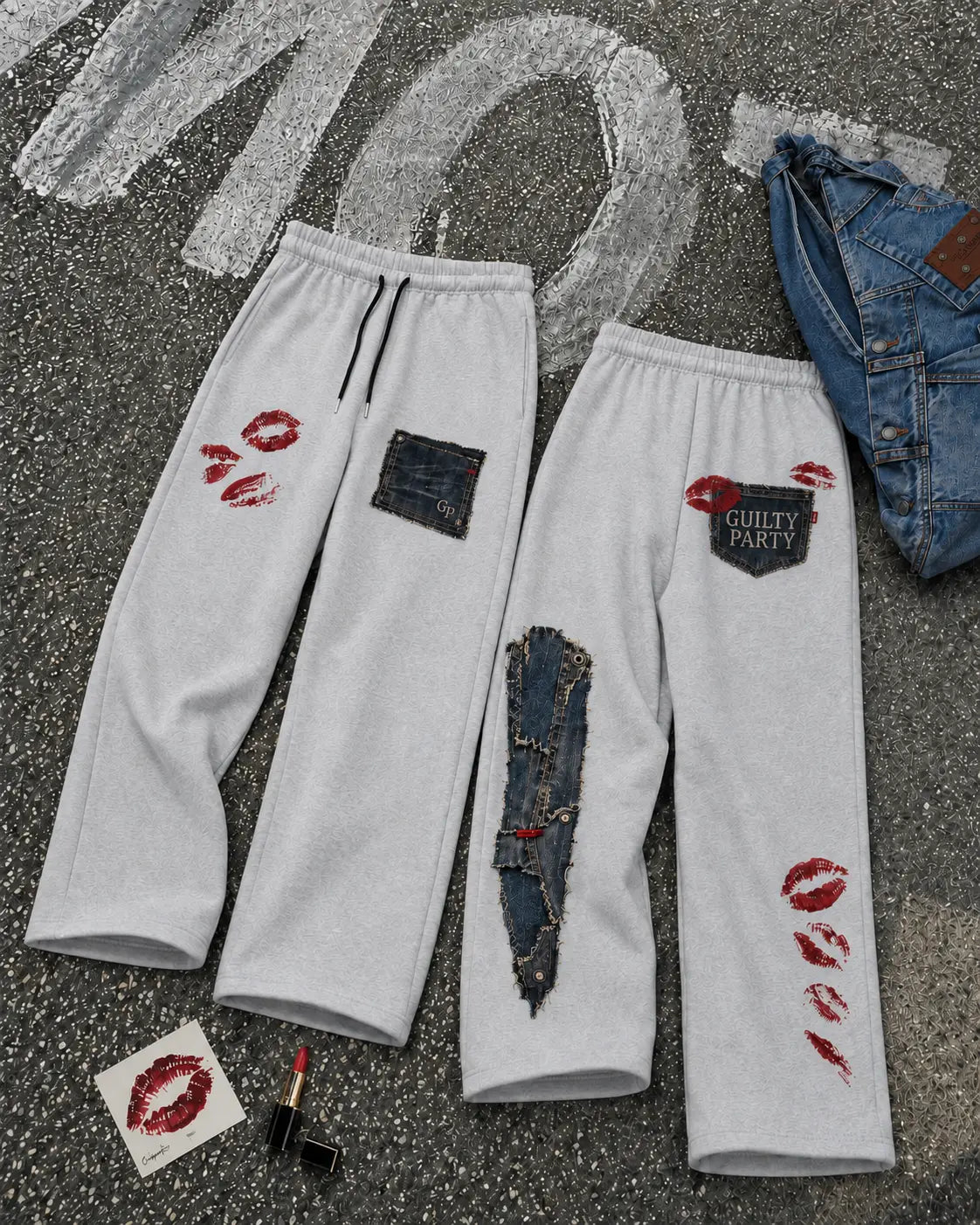 Love Stains Grey Joggers