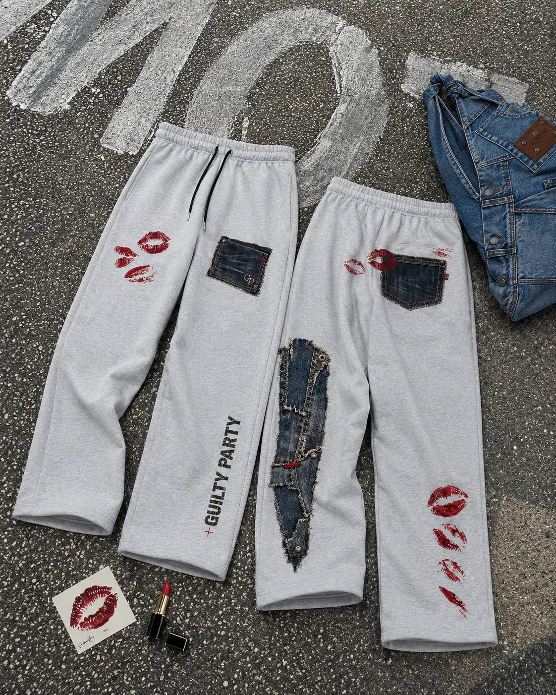 Love Stains Grey Joggers