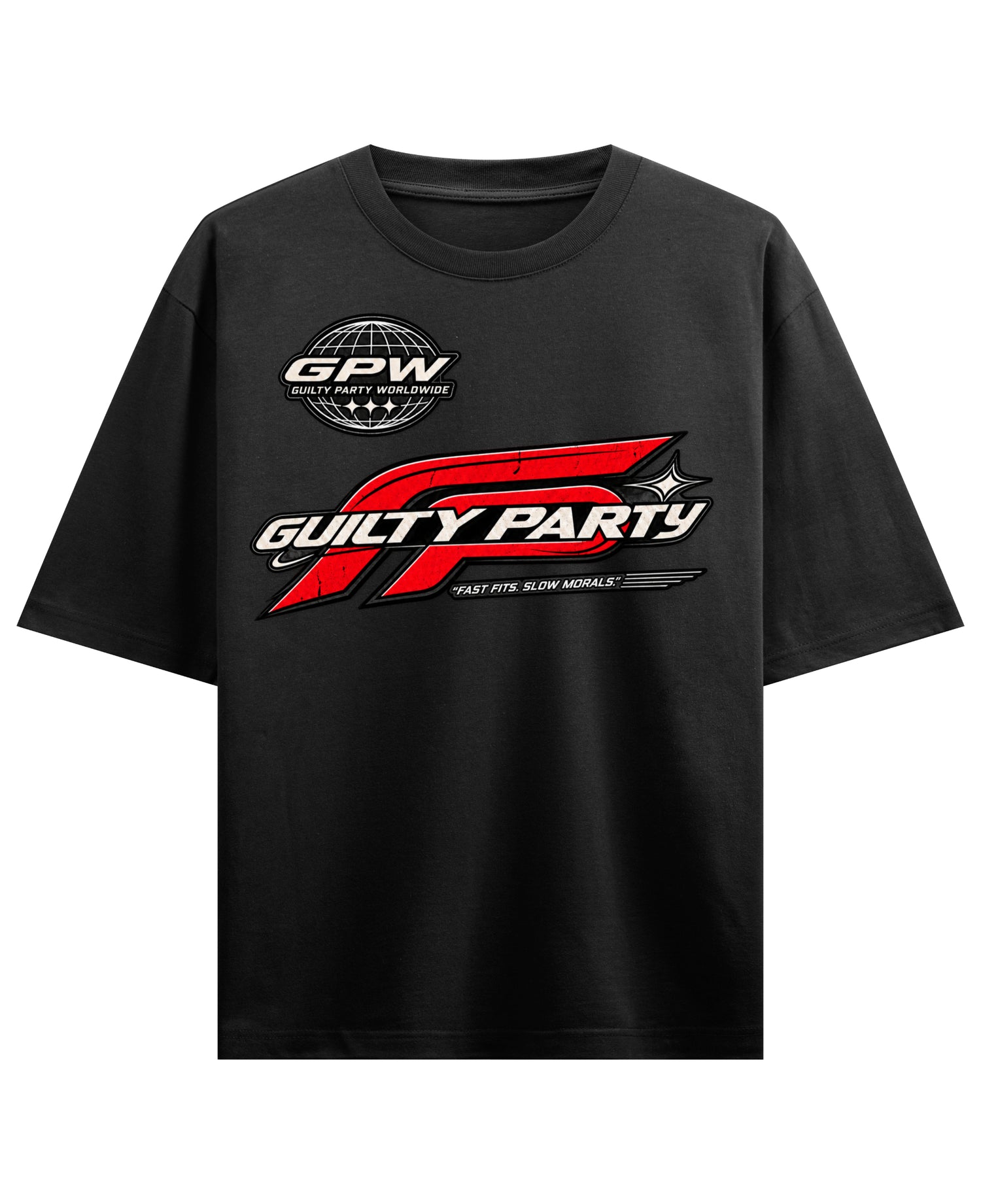 Lap 69 Black Oversized T-Shirt