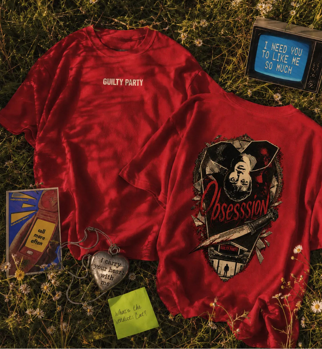 Fatal Obsession Red Oversized T-Shirt