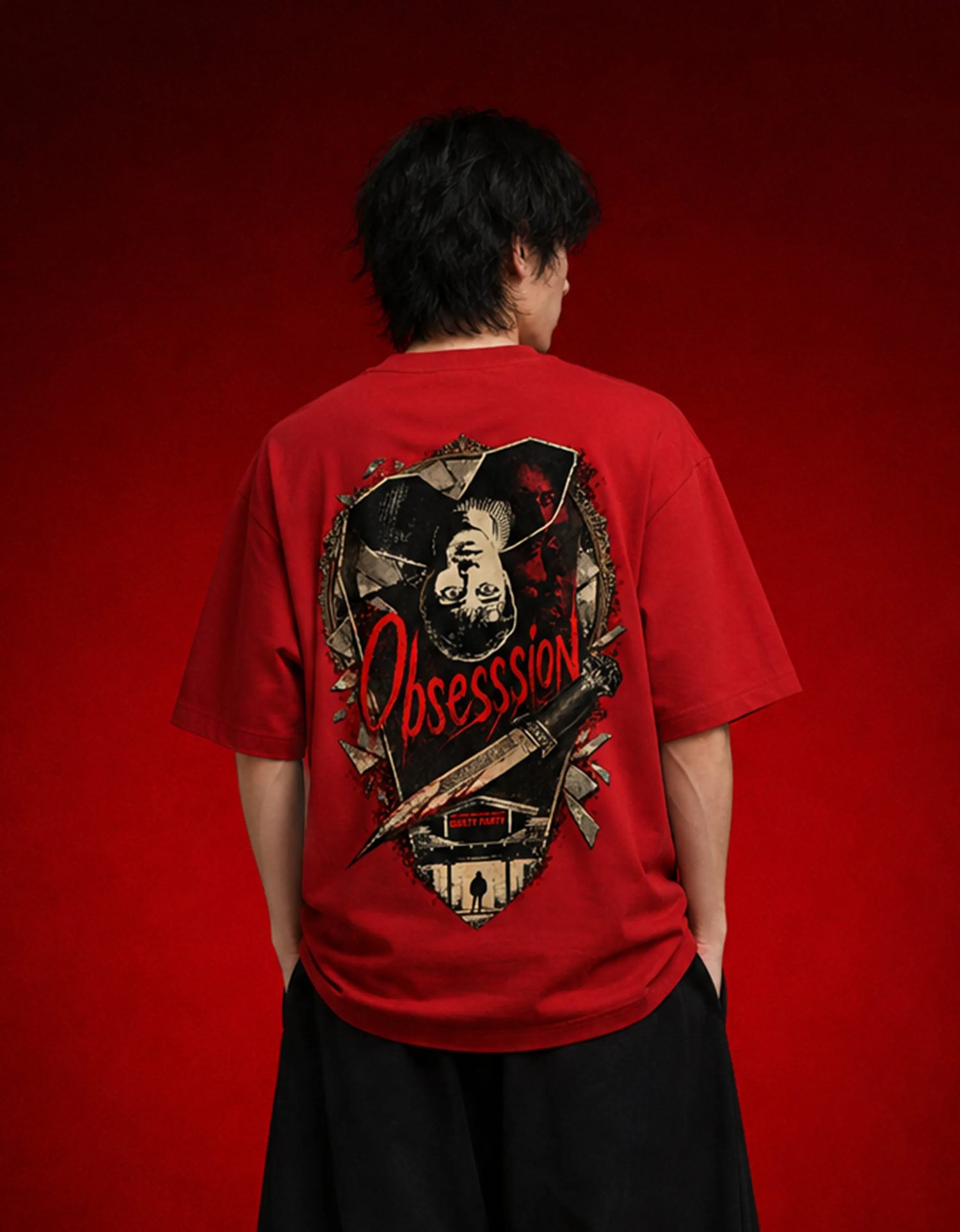 Fatal Obsession Red Oversized T-Shirt