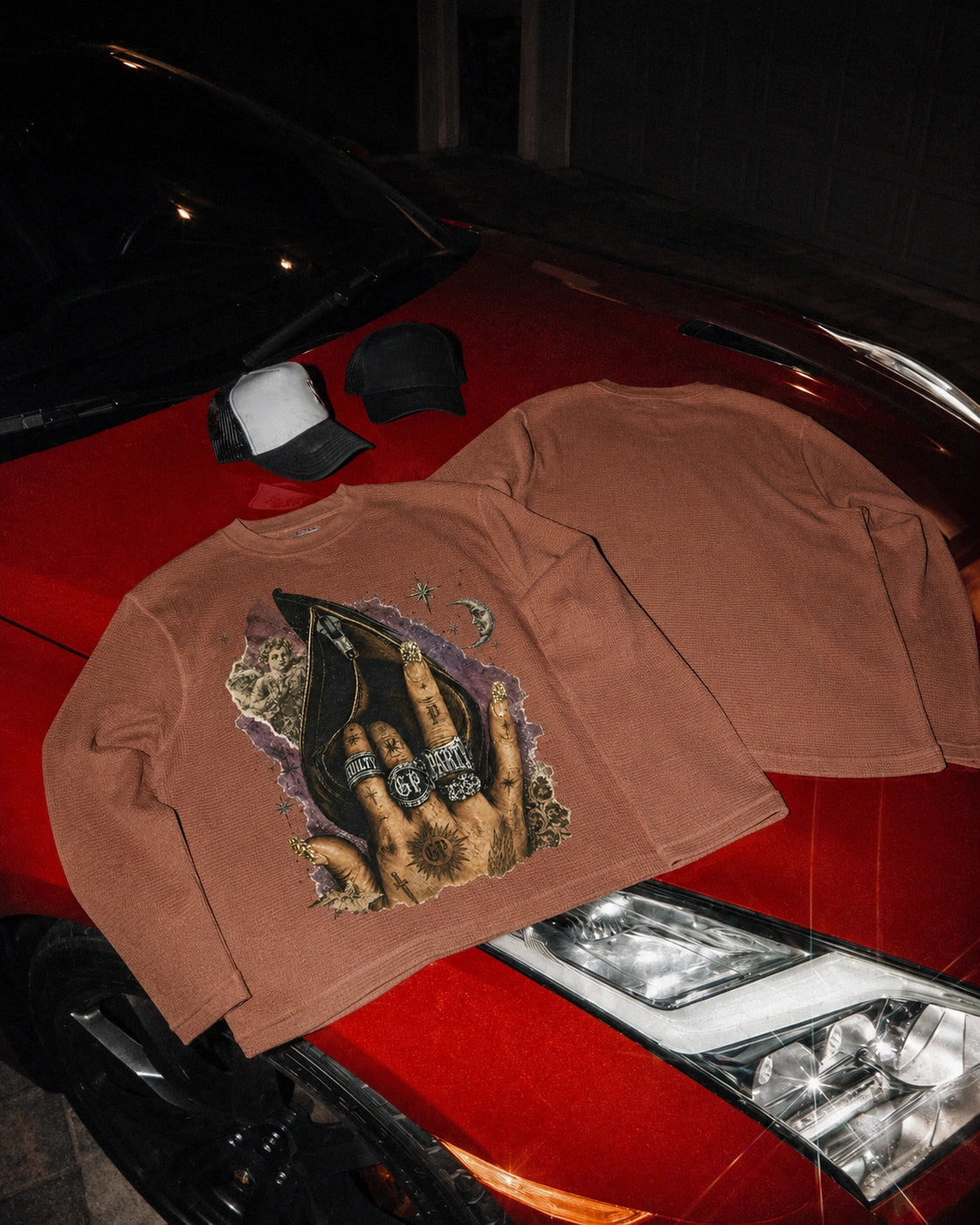 Pleasure Debt Waffle Knit Oversized Full Sleeve