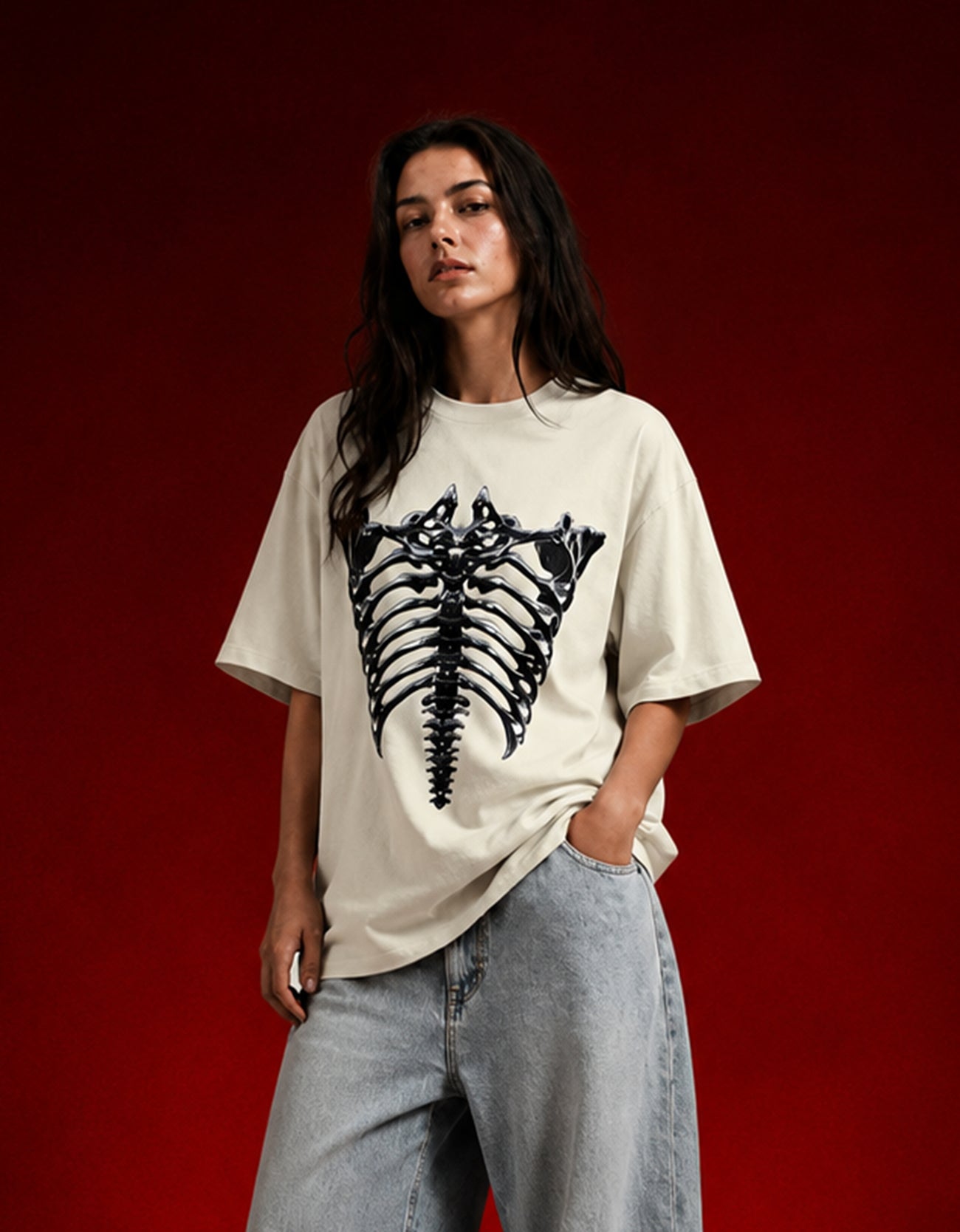 Ribcage Riot Oversized Tee