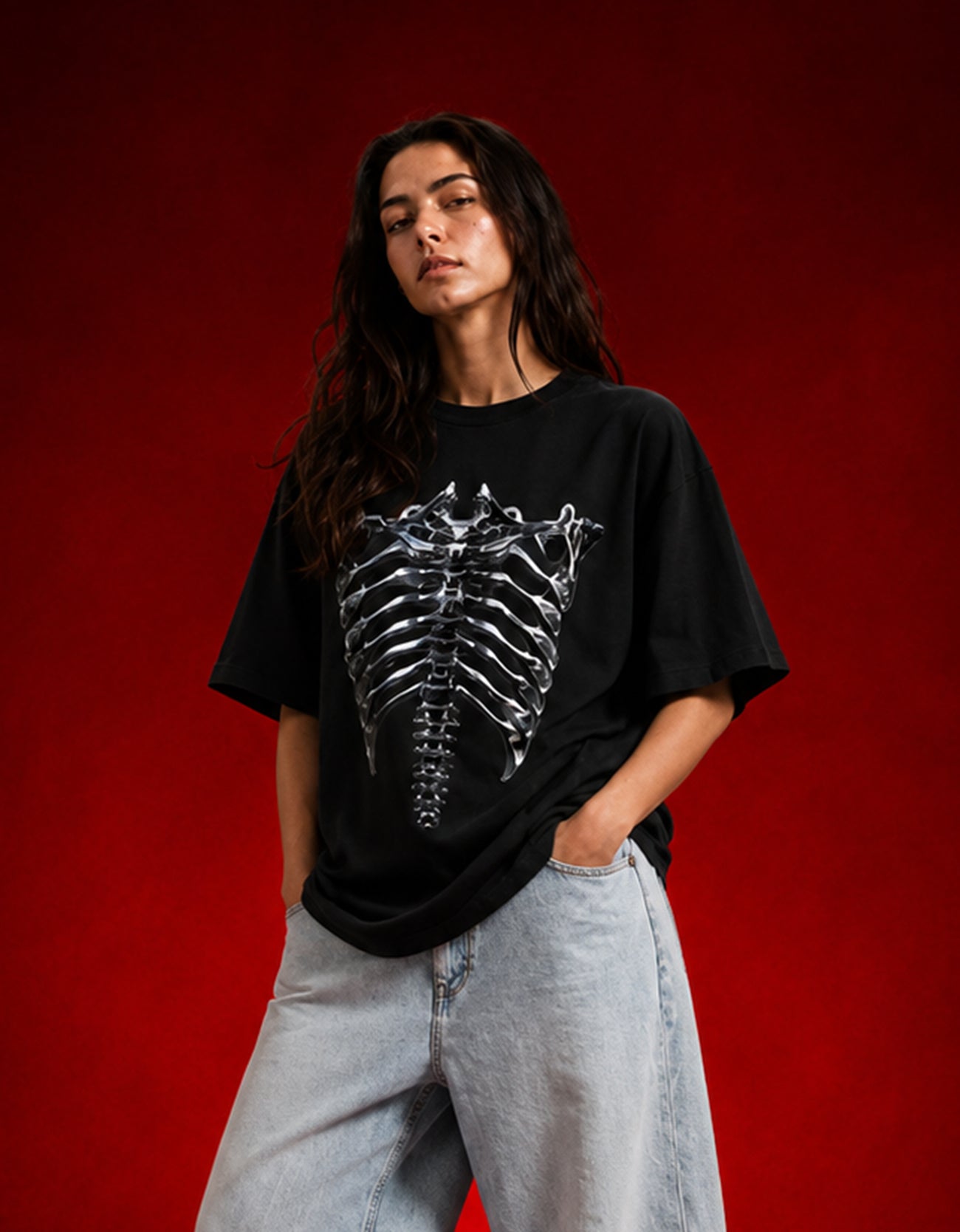 Ribcage Riot Oversized Tee