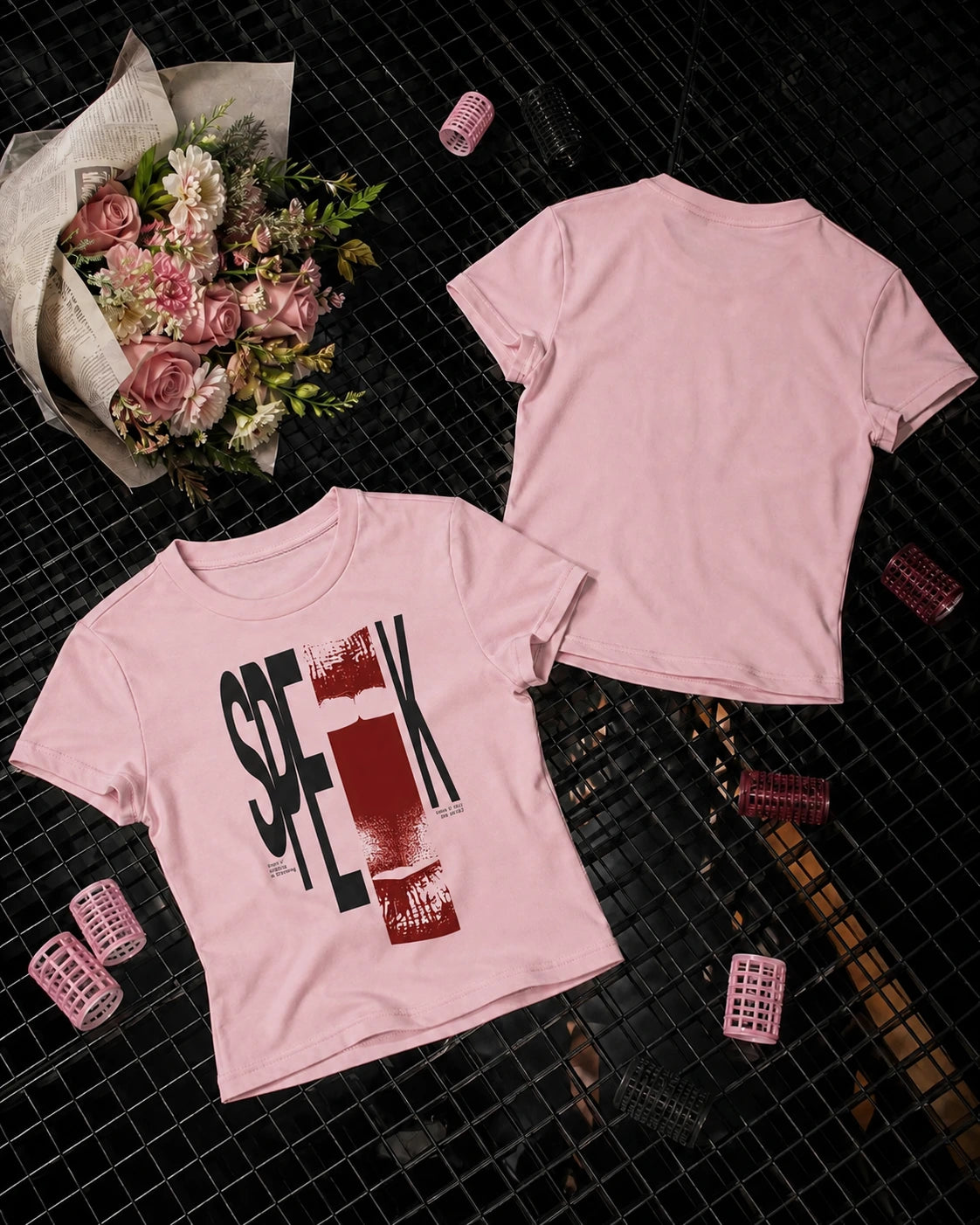 Speak Up Baby Pink Baby Tee