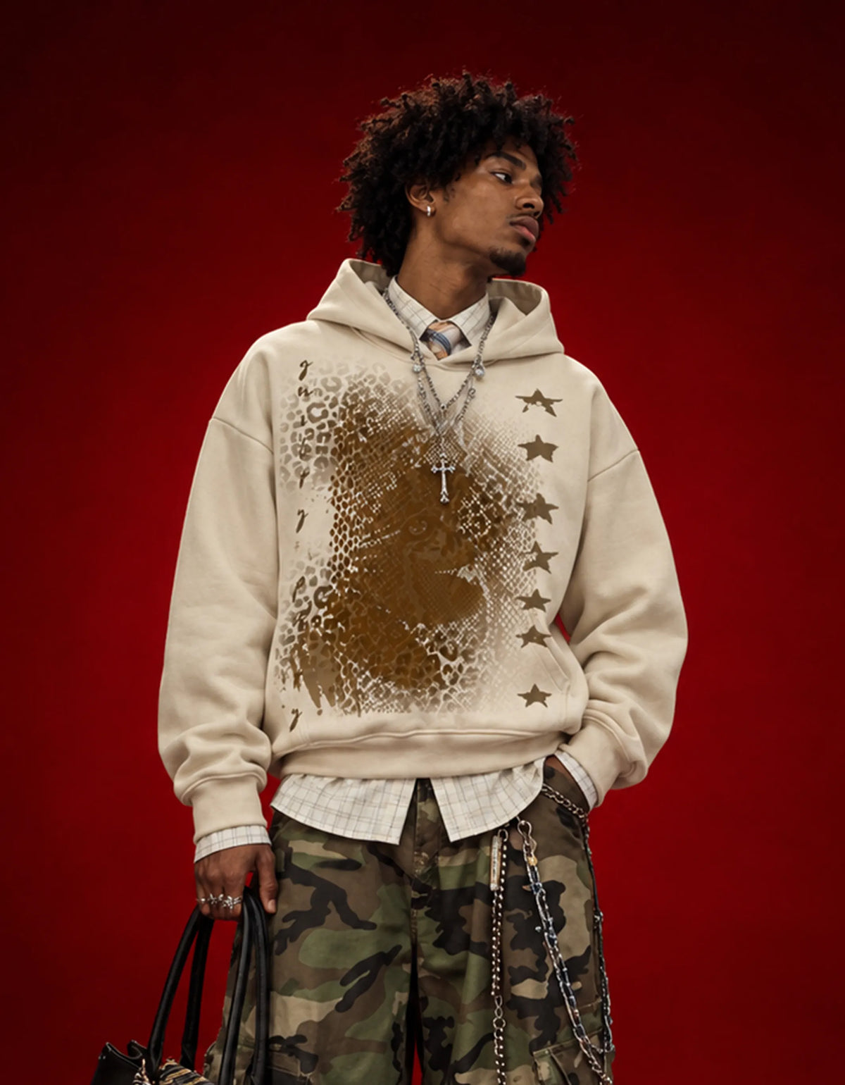 Wilderness Cream Boxy Hoodie