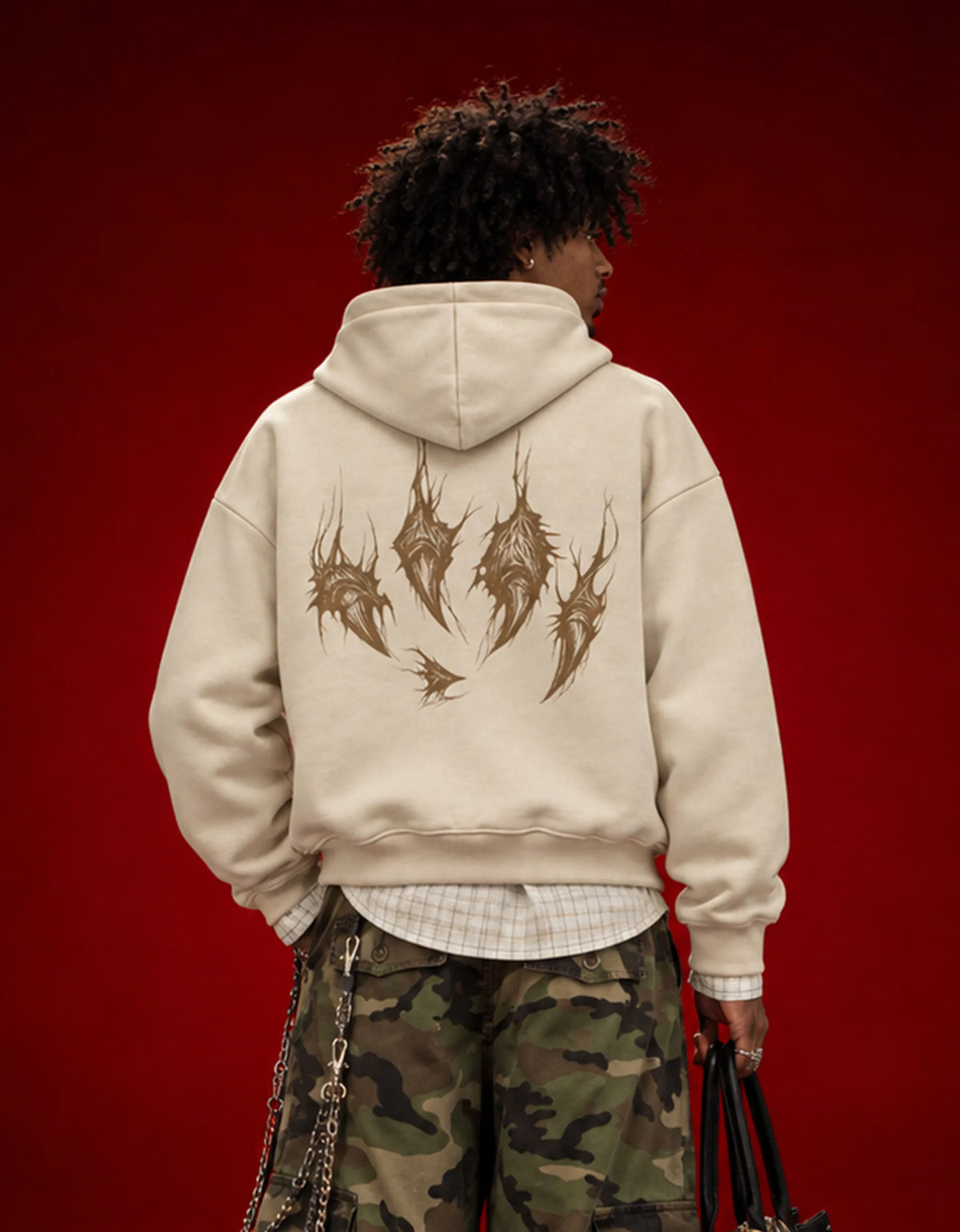 Wilderness Cream Boxy Hoodie